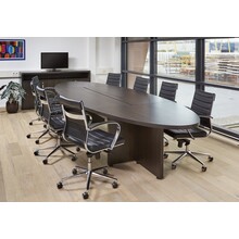 Vergadertafel Manager XL Ovaal - Donker Eiken | 420 x 138 cm