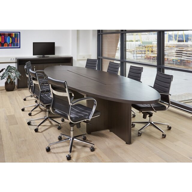 Vergadertafel Manager Ovaal 420 x 138 cm - Donker Eiken