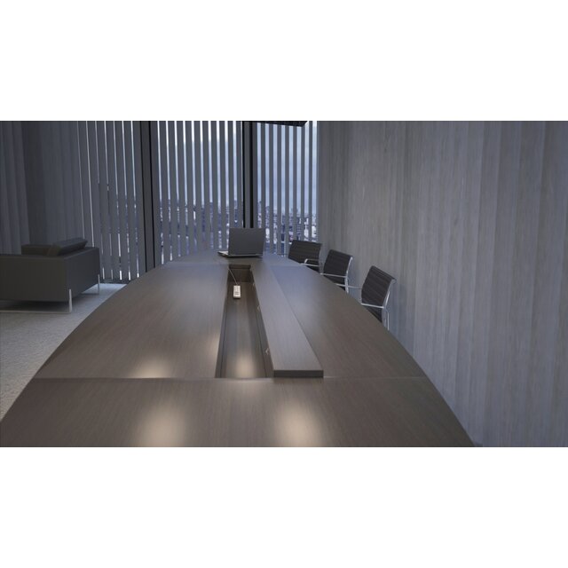 Vergadertafel Manager Ovaal 420 x 138 cm - Donker Eiken