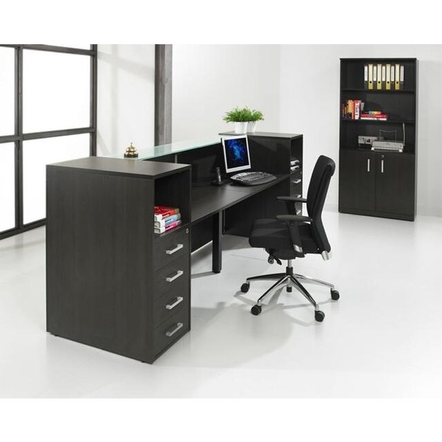 Receptiebalie Manager - Donker Eiken