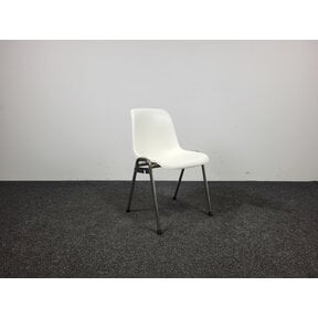 Witte Stapelbare Kuipstoel - Kunststof Zitting