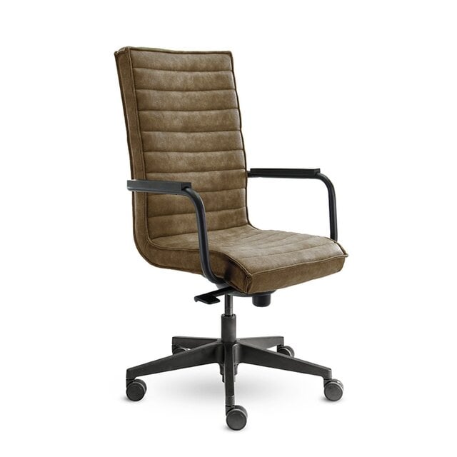 Bureaustoel Ricky Cognac Hoge Rug