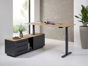 Directie Elektrisch Verstelbaar Hoekbureau Cube 224x180 cm