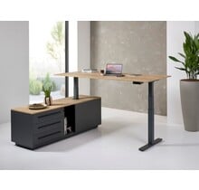 Directie Hoekbureau Cube - Elektrisch Verstelbaar | 224x180 cm