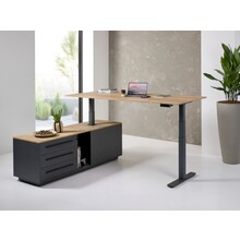 Elektrisch Verstelbaar Directiehoekbureau Cube-serie - 224 × 180 cm
