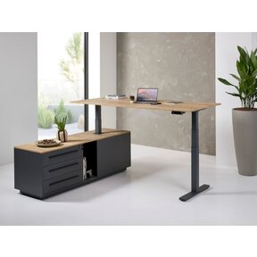 Elektrisch Verstelbaar Directiehoekbureau Cube-serie - 224 × 180 cm