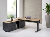 Directie Elektrisch Verstelbaar Hoekbureau Cube 224x180 cm