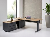 Directie Hoekbureau Cube - Elektrisch Verstelbaar | 224x180 cm