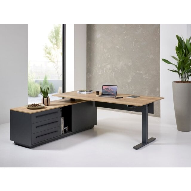Directie Hoekbureau Cube - Elektrisch Verstelbaar | 224x180 cm