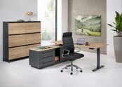Directie Hoekbureau Cube - Elektrisch Verstelbaar | 224x180 cm