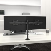 Monitorarm Voor 2 Beeldschermen Focus | Zwart