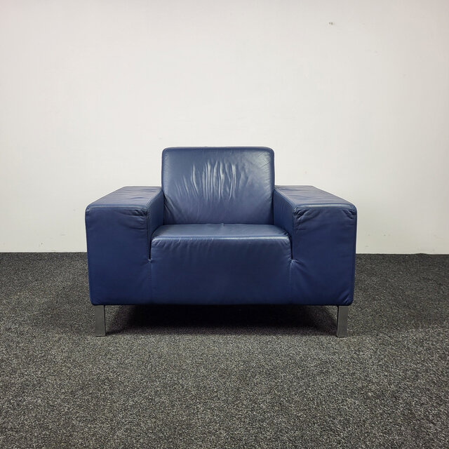 Gelderland 6511 Fauteuil - Blauw Leren Design