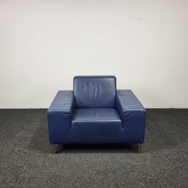 Gelderland 6511 Fauteuil - Blauw Leren Design
