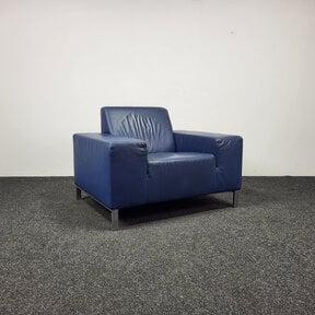 Gelderland 6511 Fauteuil - Blauw Leren Design