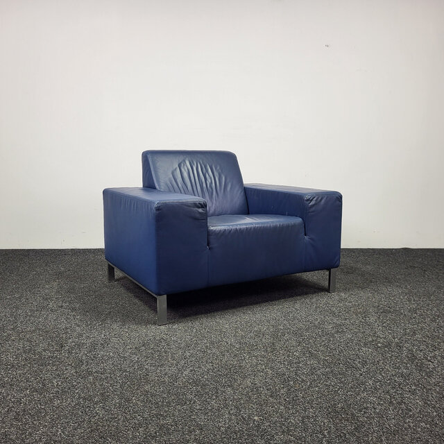 Gelderland 6511 Fauteuil - Blauw Leren Design