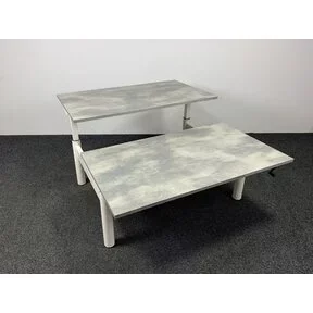 Refurbished Gispen Duo Bureau 140x80 cm Nieuw Blad Naar Keuze
