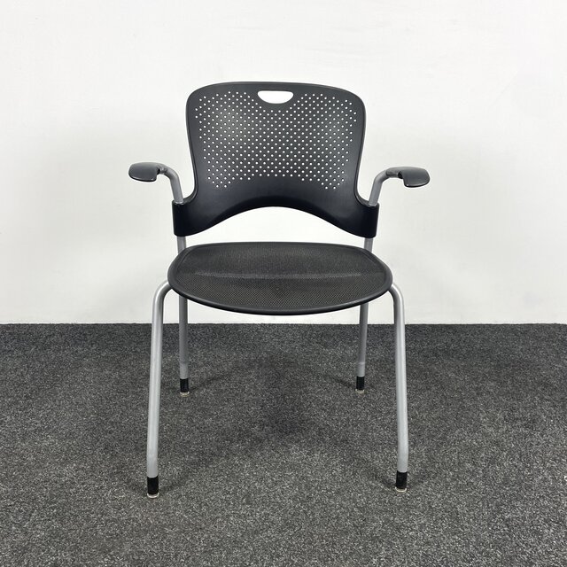 Herman Miller Caper Stoel Met Armleuningen - Zwart