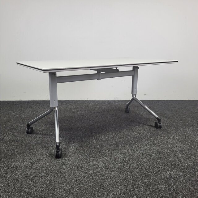 Kusch & Co Verrijdbare Klaptafel - Wit Blad | 140 x 75 cm