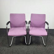 Lila Vergaderstoel - Slede Onderstel (Set van 2)