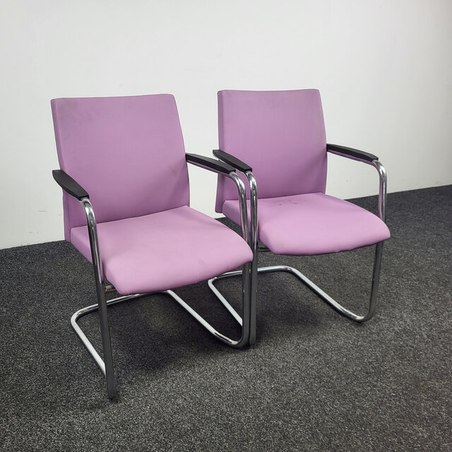 Lila Vergaderstoel - Slede Onderstel (Set van 2)