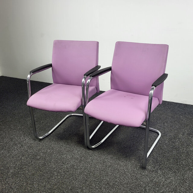 Lila Vergaderstoel - Slede Onderstel (Set van 2)