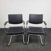 Zwart Slede Vergaderstoel (Set van 2) Zwart Slede Vergaderstoel (Set van 2)