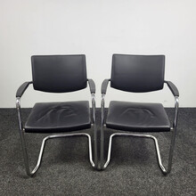 Zwart Slede Vergaderstoel (Set van 2)