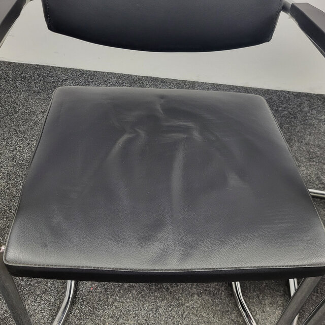 Zwart Slede Vergaderstoel (Set van 2) Zwart Slede Vergaderstoel (Set van 2)