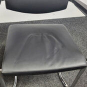 Zwart Slede Vergaderstoel (Set van 2) Zwart Slede Vergaderstoel (Set van 2)