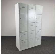 Gebruikte Lockerkast 15 Deurs 190x119x45 cm
