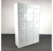 Gebruikte Lockerkast 15 Deurs 190x119x45 cm