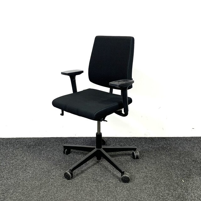 Sedus Bureaustoel Zwart Gestoffeerd Zwart Voetkruis