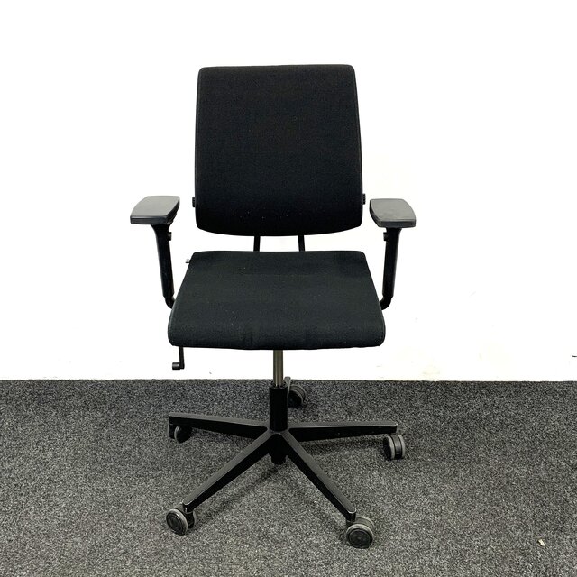 Sedus Bureaustoel Zwart Gestoffeerd Zwart Voetkruis