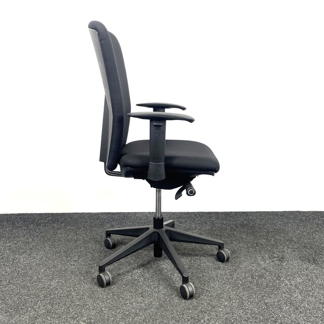 Zwarte Bureaustoel - Zwart Voetkruis