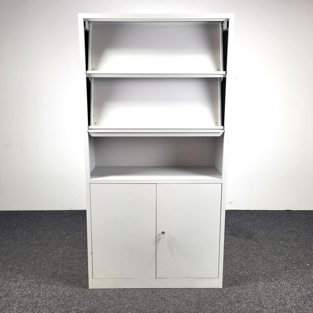 Grijze Folderkast - Metaal | 195 x 100 x 42 cm
