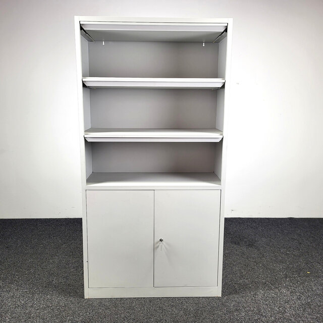 Grijze Folderkast - Metaal | 195 x 100 x 42 cm