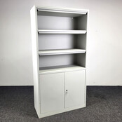 Grijze Folderkast - Metaal | 195 x 100 x 42 cm