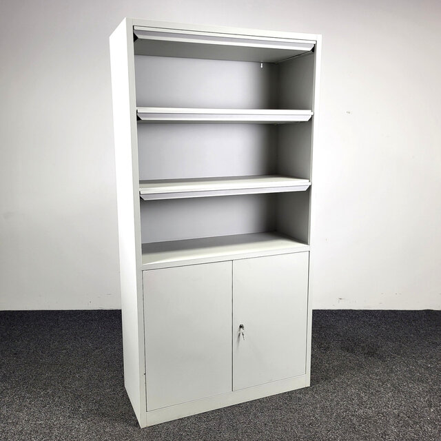 Grijze Folderkast - Metaal | 195 x 100 x 42 cm