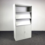 Grijze Folderkast - Metaal | 195 x 100 x 42 cm
