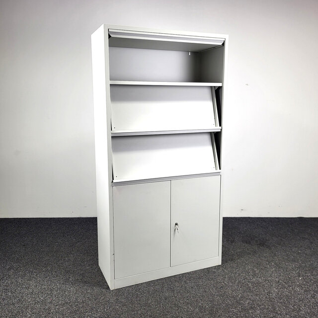 Grijze Folderkast - Metaal | 195 x 100 x 42 cm