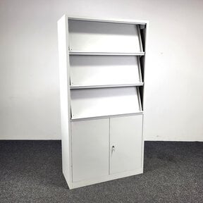Grijze Folderkast - Metaal | 195 x 100 x 42 cm