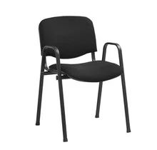 Iso Stoel met Armleggers - Zwart