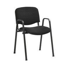 Iso Stoel met Armleggers - Zwart