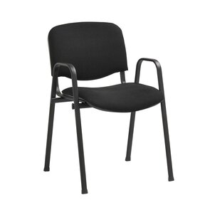 Iso Stoel met Armleggers - Zwart