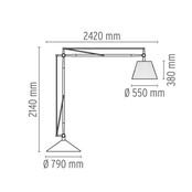 Flos Superarchimoon Vloerlamp - 214 cm hoog