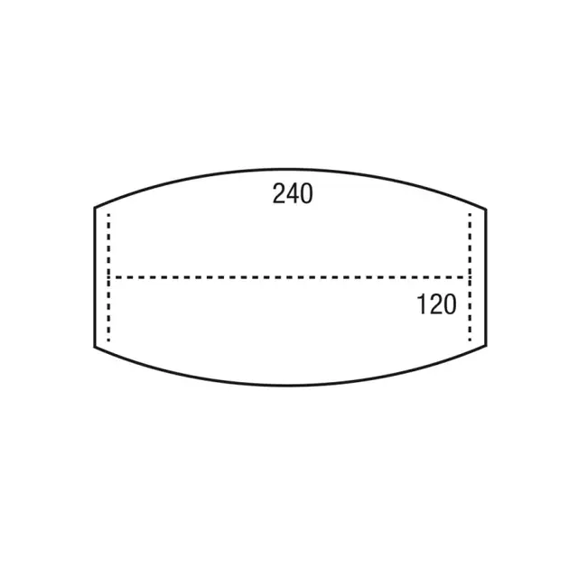 Vergadertafel - Midden Eiken Blad | 240 x 120 cm