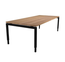 Vergadertafel Eco-Line | Zwart | Midden Eiken | 200 x 100 cm