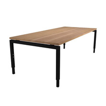 Vergadertafel Eco-Line | Zwart | Midden Eiken | 200 x 100 cm