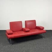 Rode 2-Zits Design Bank | 180 cm Breed (lichte beschadiging)