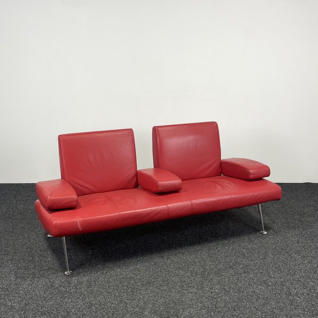 Rode 2-Zits Design Bank | 180 cm Breed (lichte beschadiging)